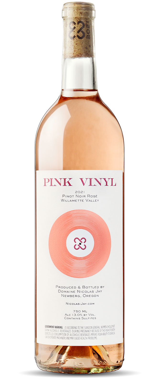 Bottle of 2021 Nicolas-Jay Pink Vinyl