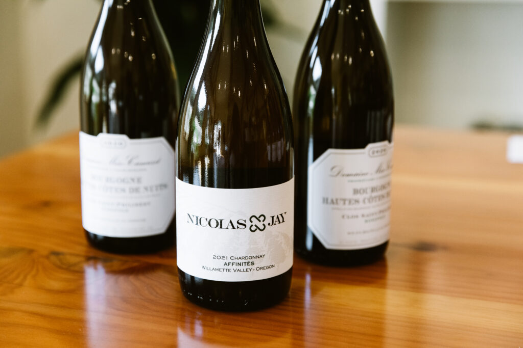 CHAF Meo background JPEG Bottles of Nicolas-Jay 2021 Chardonnay