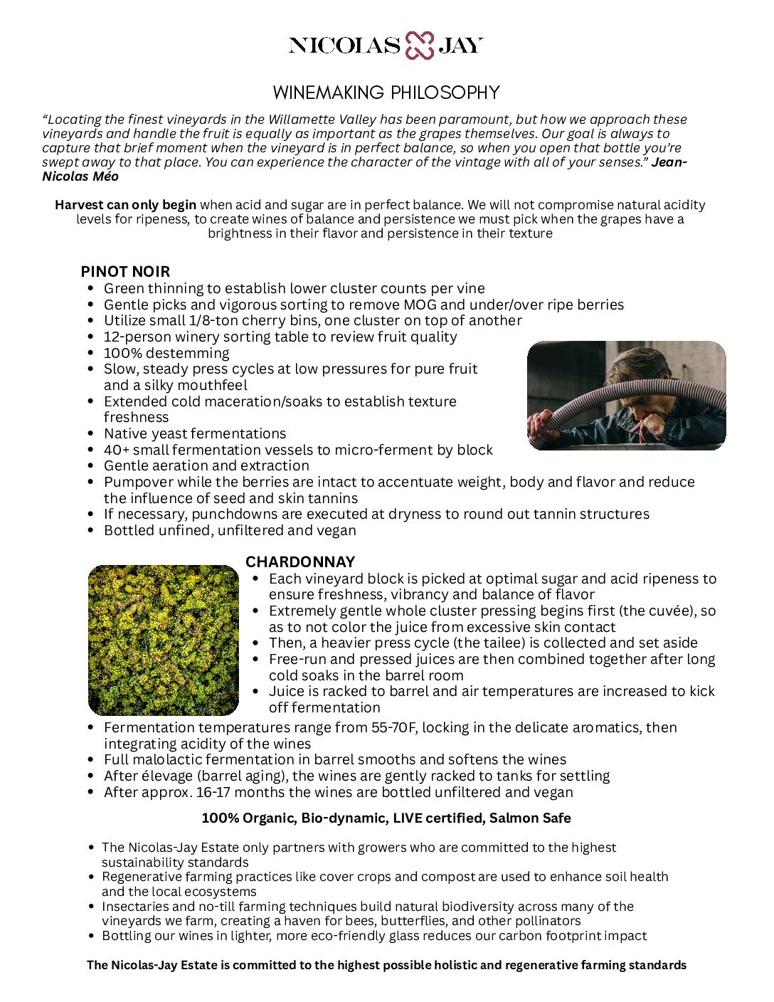 Nicolas-Jay Winemaking Philosophy